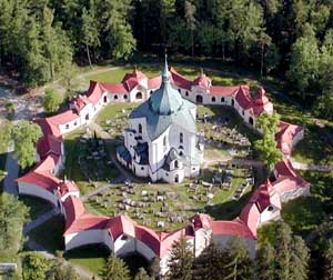 The star shaped Church outside of Prague